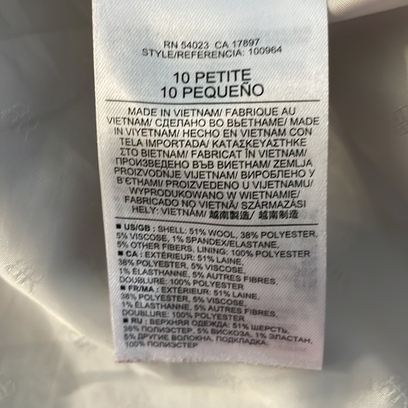 grey wool tweed gold button blazer - Picture 6 of 8